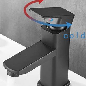 Stainless Steel Black bathroom Faucet
